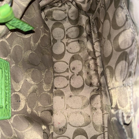 Coach Spring Green Leather Satchel Bag - Picture 13 of 13